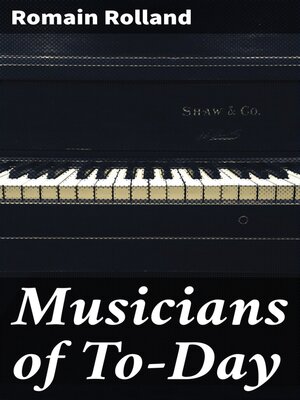 cover image of Musicians of To-Day